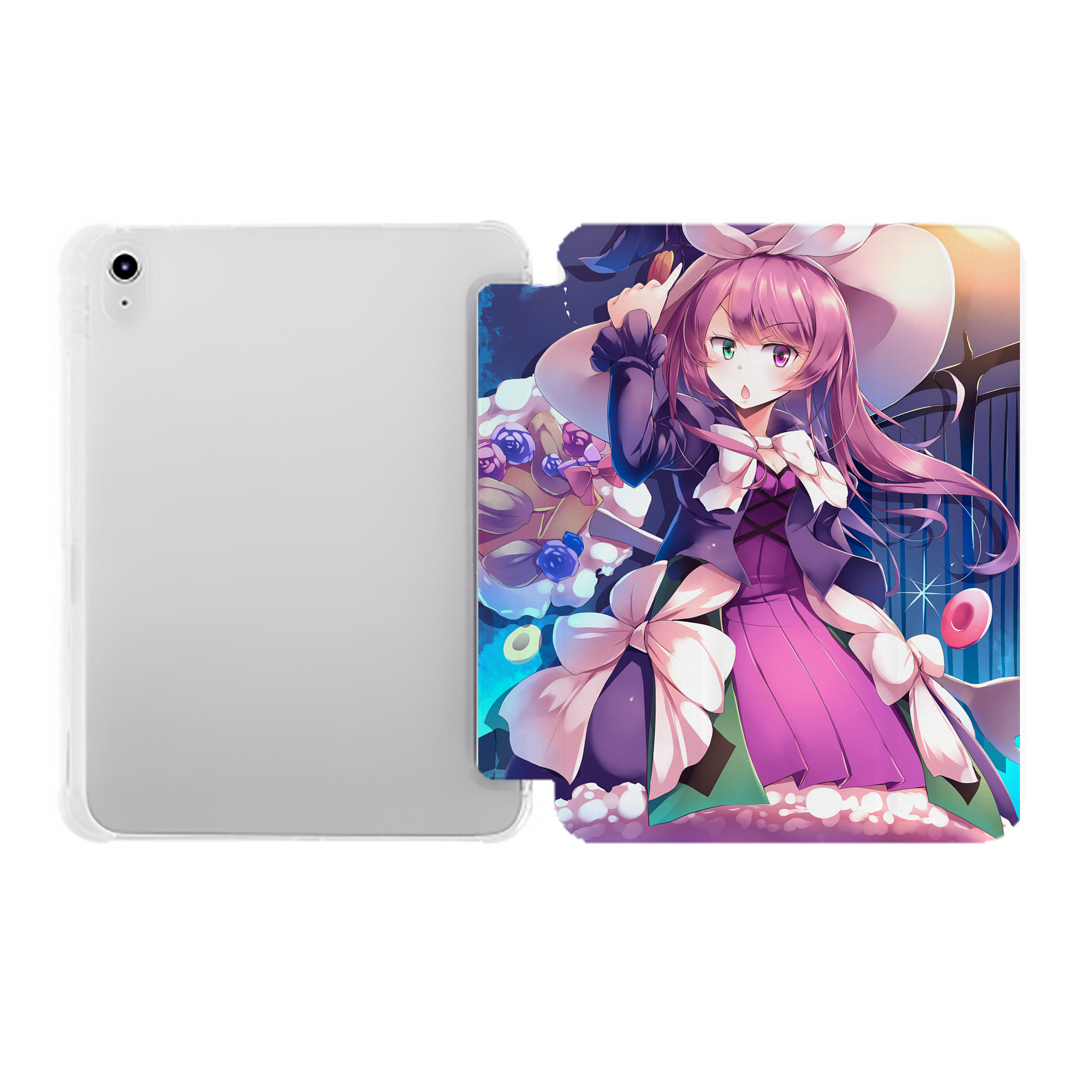 （画像用） 遊☆戯☆王 Yu-Gi-Oh! IPad ケース ペン収納付き 三つ折りスタンド PUレザー×シリコン 対応機種9.5/10.5/10.9インチ